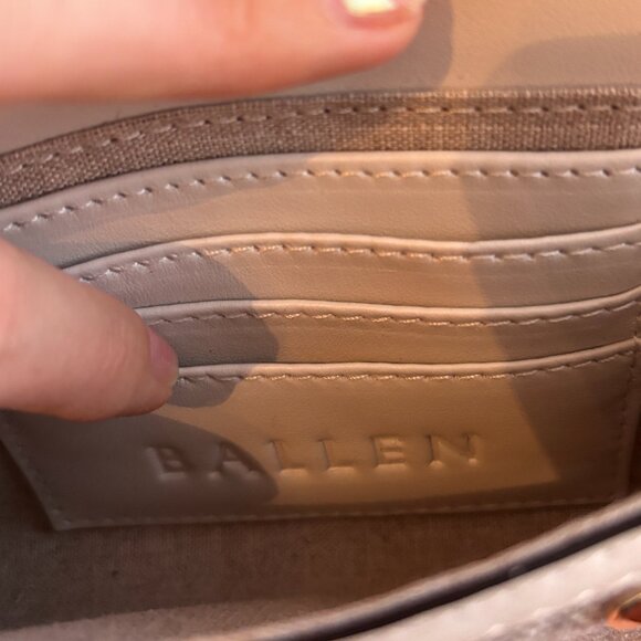 Ballen Cari x Tagua Wool Bag in Gesso Nappa Leather - Picture 6 of 9